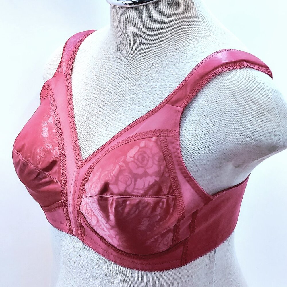 Playtex 18 Hour Ultimate Shoulder Comfort Wire free Bra #4693 Size 40 B Hot Pink